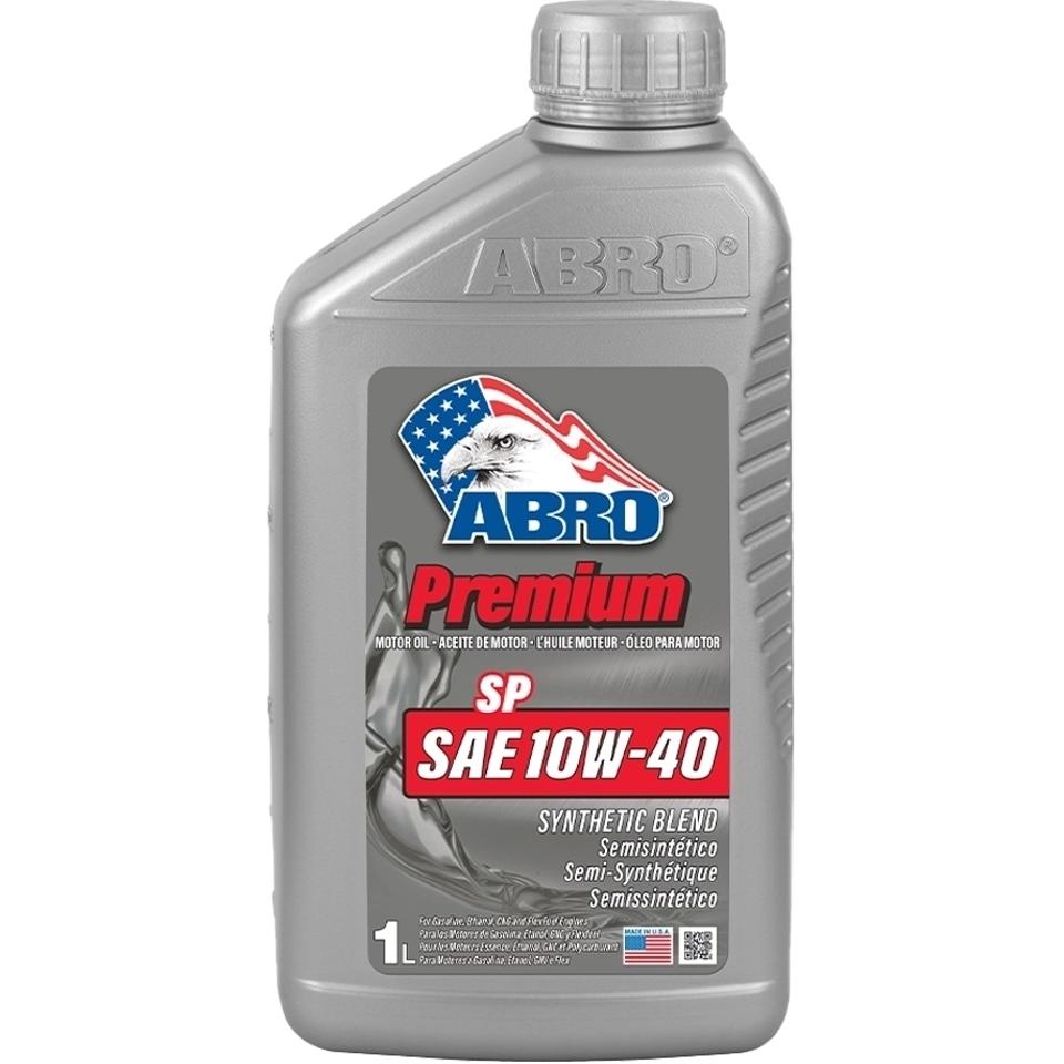 Abro 10W-40 Масло моторное,  Полусинтетическое, 1 л, 10w 40, для 4 тактного двигателя, США, 4Т, 10w40